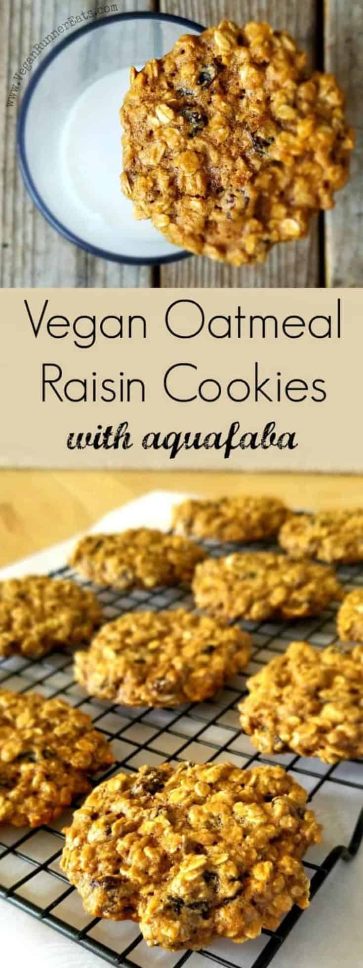 Vegan Oatmeal Raisin Cookies With Aquafaba