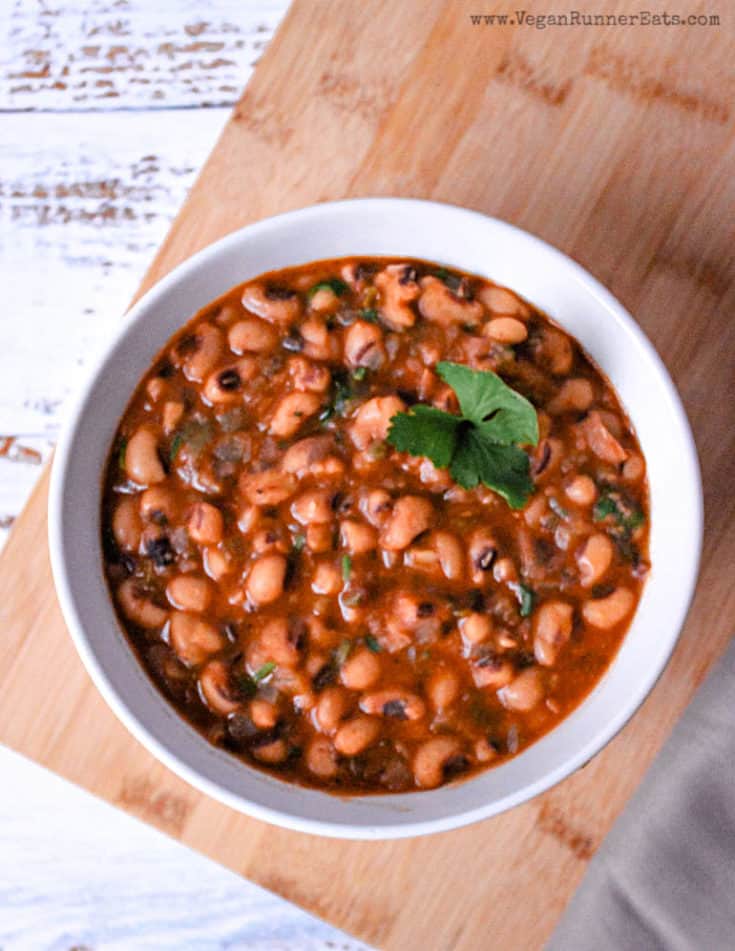 Instant Pot black eyed peas for New Years day | Vegan Runner Eats