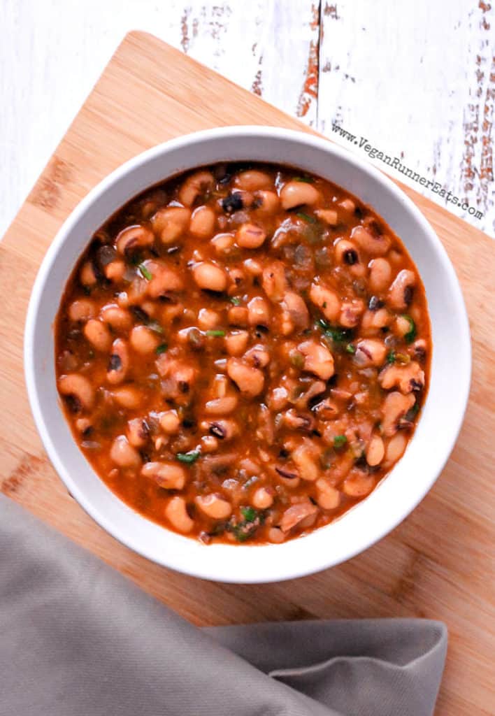 Instant Pot black eyed peas vegan recipe perfect for New Year
