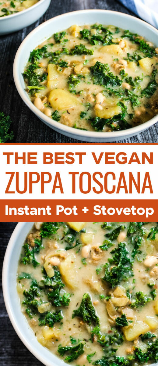 The BEST Vegan Zuppa Toscana (Instant Pot Recipe)